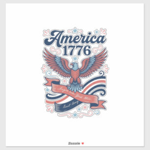 Vintage America 1776 Eagle Patriotic Shirt Design_
