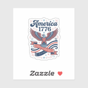 Vintage America 1776 Eagle Patriotic Shirt Design_