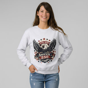 Vintage America 250 Bald Eagle 1776-2026 Patriotic Sweatshirt