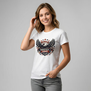Vintage America 250 Bald Eagle 1776-2026 Patriotic T-Shirt