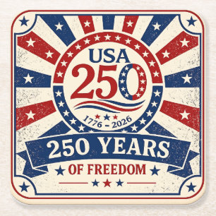 Vintage America 250 Coaster Patriotic USA