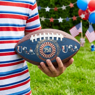 Vintage America 250 Stars & Stripes Patriotic Art American Football