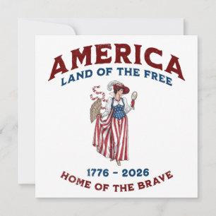 Vintage America 250th Anniversary 1776-2026 Invitation