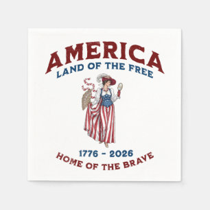Vintage America 250th Anniversary 1776-2026 Napkin