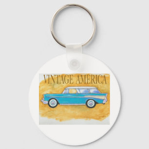 vintage america chevy key ring