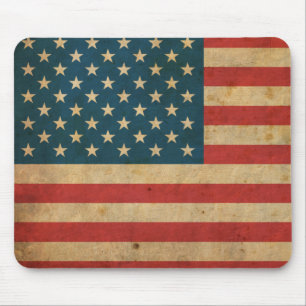 Vintage America Flag Mouse Mat