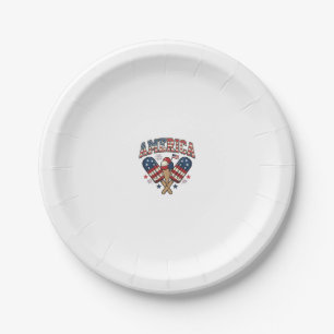 Vintage America Ice Cream Patriotic Shirt Design_1 Paper Plate
