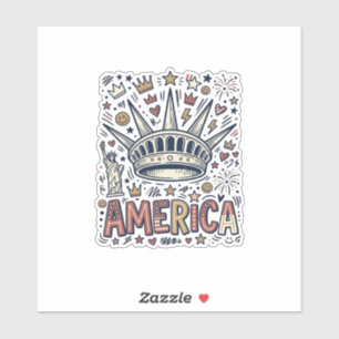 Vintage America Liberty Crown Patriotic Shirt Desi