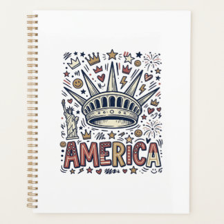 Vintage America Liberty Crown Patriotic Shirt Desi Planner