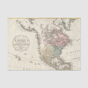 Vintage America Map Tissue Paper