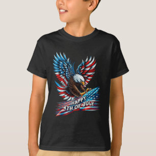Vintage American Bald Eagle Happy 4th Of July Tee