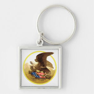 Vintage American Bald Eagle Key Ring