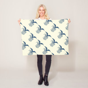 Vintage American Bald Eagle Stars Stripes Shield Fleece Blanket
