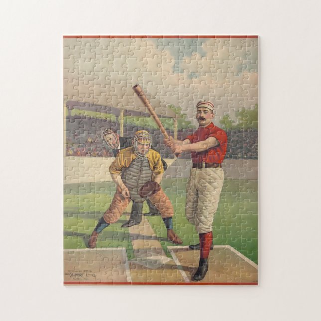Vintage American Baseball 1895 Jigsaw Puzzle (Vertical)