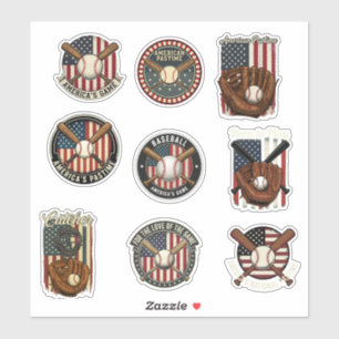 Vintage American Baseball Patriotic Pastime Sports