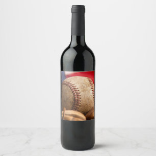 Vintage American Baseball Wine Label