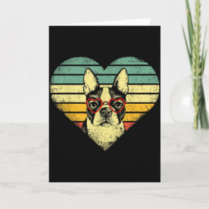 Vintage American Boston Terrier Lovers Valentines Card