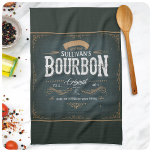 Vintage American Bourbon Personalised Whiskey Bar Tea Towel<br><div class="desc">Vintage Look ADD NAME American Bourbon Whiskey Bar design - Customise with your Name or Custom Text.</div>