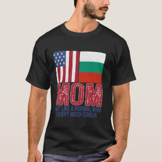 Vintage American Bulgarian Flag Mum Design for Mot T-Shirt