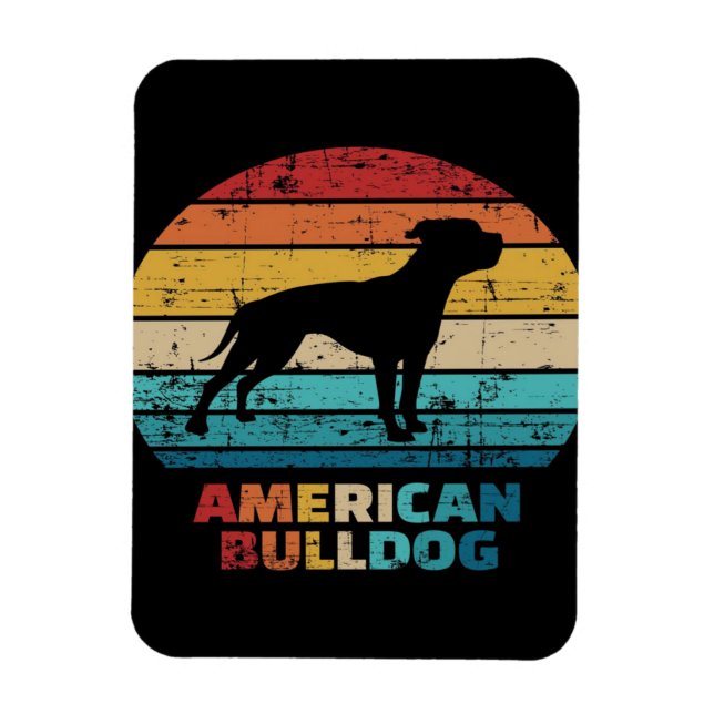 Vintage American Bulldog Magnet (Vertical)