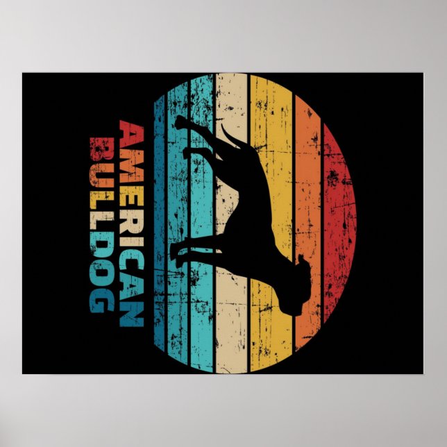 Vintage American Bulldog Poster (Front)