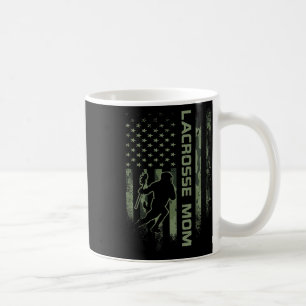 Vintage American Camo Flag Proud Lacrosse Mum Lax Coffee Mug