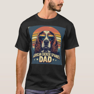 Vintage American Cocker Spaniel Dad Dog Lovers Fat T-Shirt