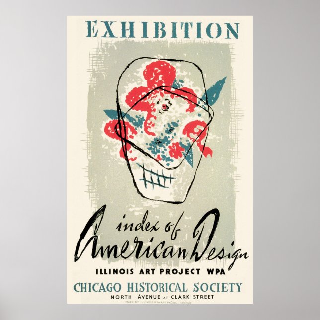 Vintage American Design Chicago WPA Poster (Front)