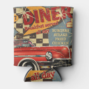 Vintage American Diner poster: retro style Can Cooler
