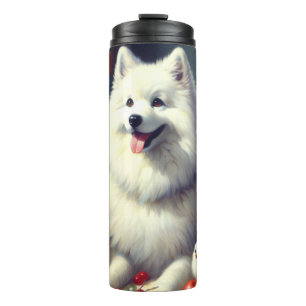 Vintage American Eskimo Painting Thermal Tumbler