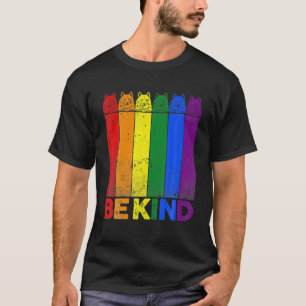 Vintage American Eskimo Rainbow Flag Be Kind LGBT T-Shirt