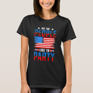 Vintage American Flag 4th July - We The People Lik T-Shirt