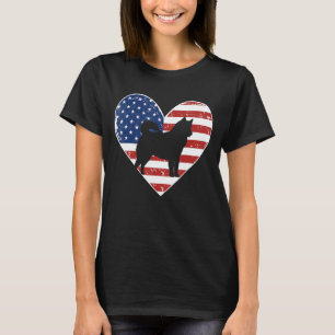 Vintage American Flag 4th Of July Husky Dad Mum Do T-Shirt