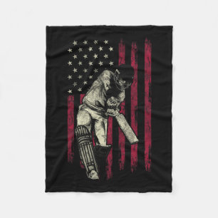 Vintage American Flag 4th Of July Tee Gift  Fleece Blanket