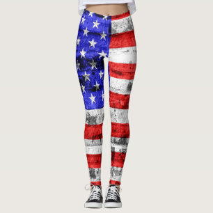 Vintage American Flag #9 Leggings