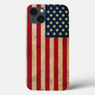 Vintage American Flag Apple iPhone 13 Case