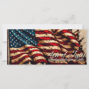 Vintage American Flag Art for 4th of July