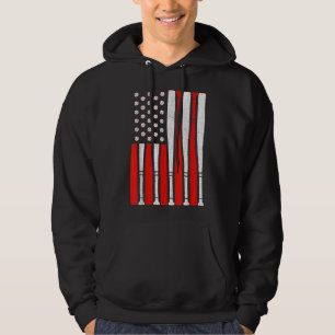 Vintage American Flag Baseball Dad Men Boy Kids 4t Hoodie