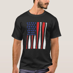 Vintage American Flag Baseball Men Boys Apparel Da T-Shirt