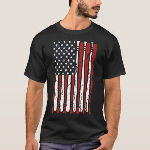 Vintage American Flag Baseball Men Boys Apparel Da T-Shirt