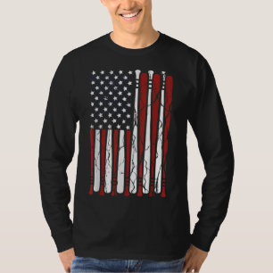 Vintage American Flag Baseball Men Boys Apparel Da T-Shirt
