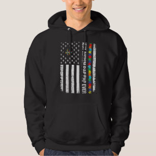 Vintage American Flag Best Pap Pap Ever Autism Awa Hoodie