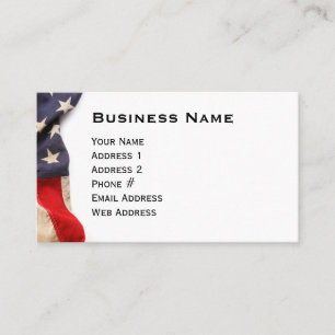 Vintage American Flag Border Business Card