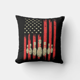 Vintage American Flag Bowling Pins  Patriotic Bowl Cushion
