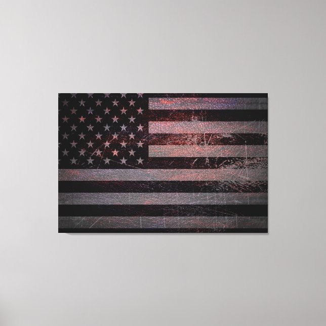 Vintage American Flag Canvas Print (Front)