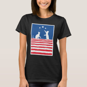 Vintage American Flag Cat 4th Of July_1 T-Shirt