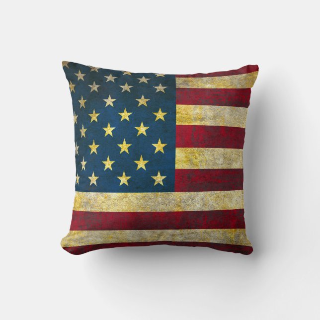 Vintage American Flag Cushion (Front)