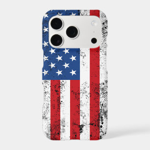 Vintage American Flag Design Red White Blue USA
