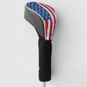 Vintage American Flag Design Red White Blue USA Golf Head Cover (Angled)