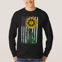Vintage American Flag EMT Sunflower Hippie EMT Nur